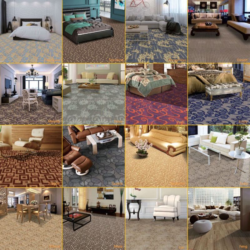 Plain Colorful Carpet Hotel Runner 100% Nylon Printed Commercial Carpet Wall to Wall Carpet for Residential Living Room Broadloom Carpet