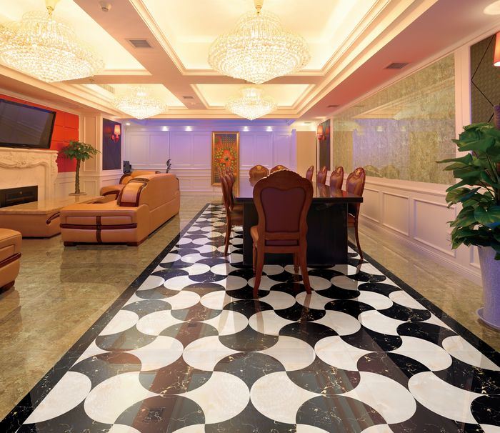 Luminous Decorative Ceramic Floor Tile Carpet with Fluorescent Powder India Favor