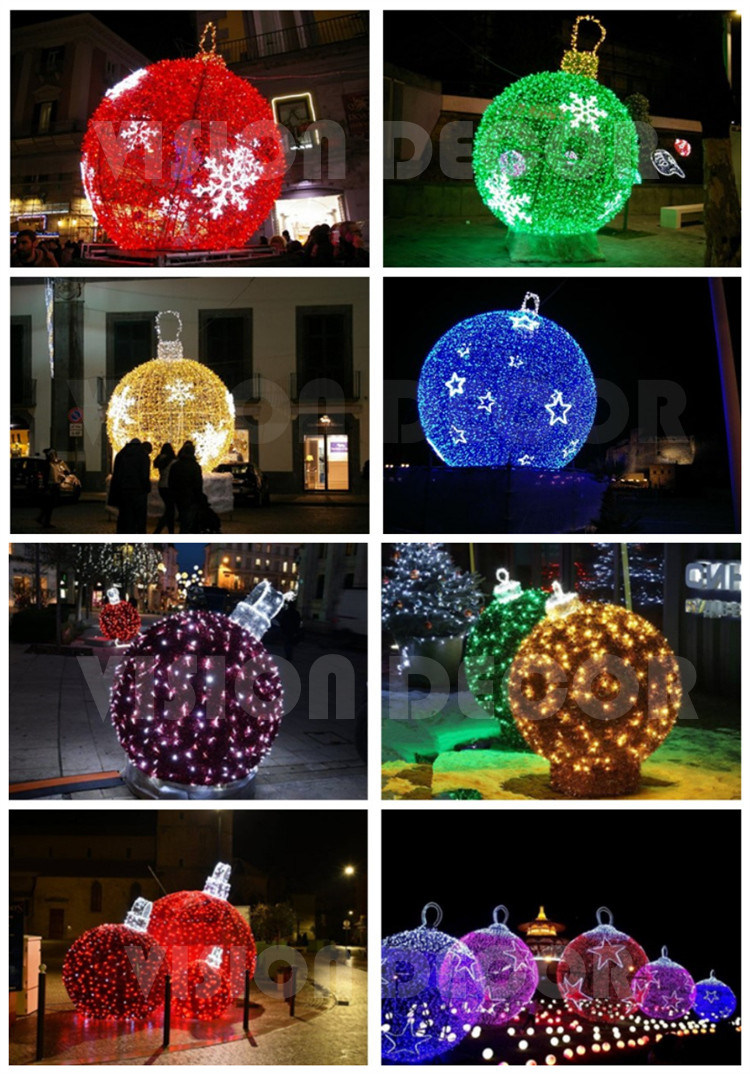 Outdoor Christmas Decorations LED Motif 3D Ball Motif Lights