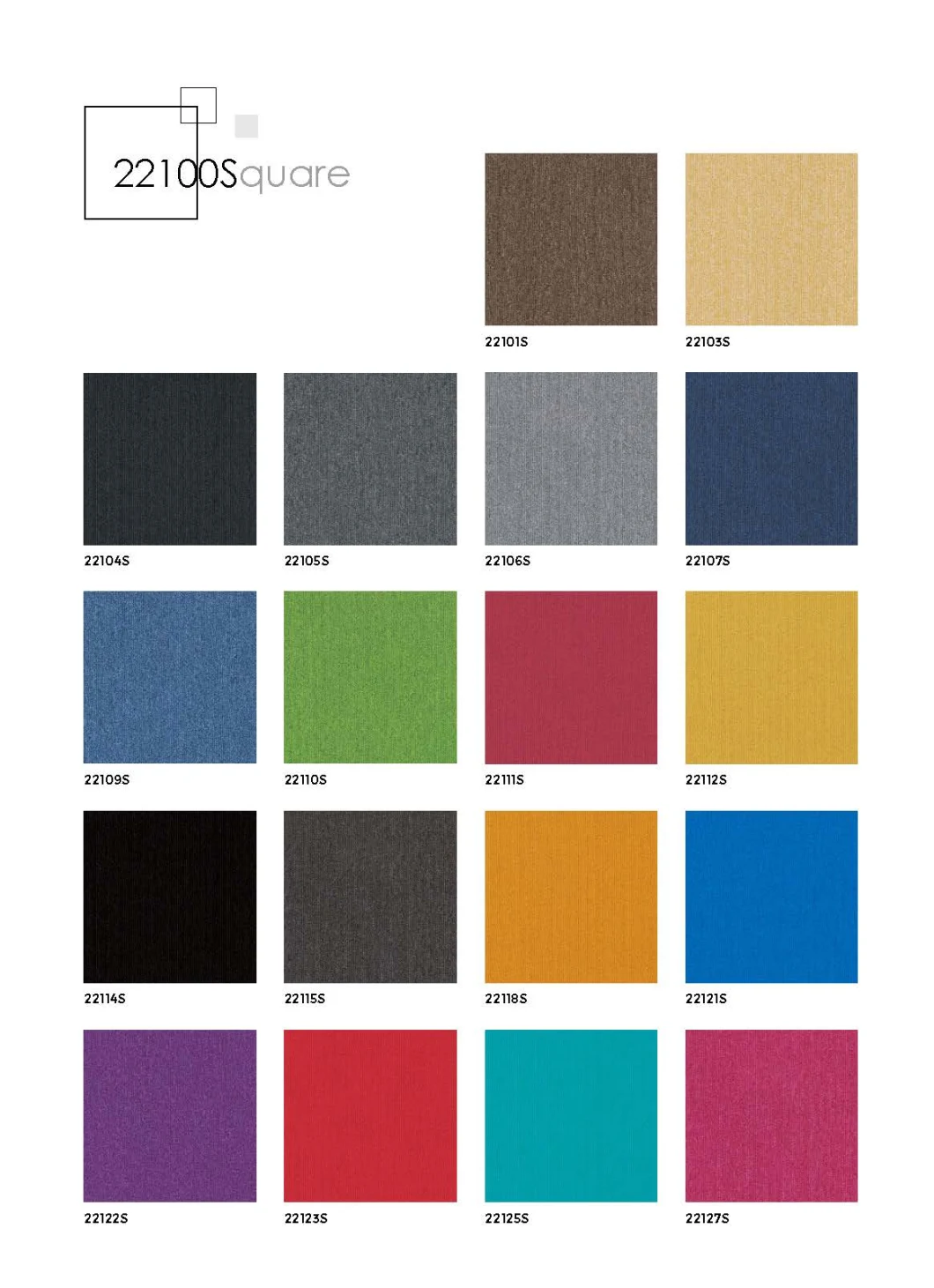 Nylon Carpet Tile with PVC Backing for Commercial/Hotel/Model Pantone II 22109s