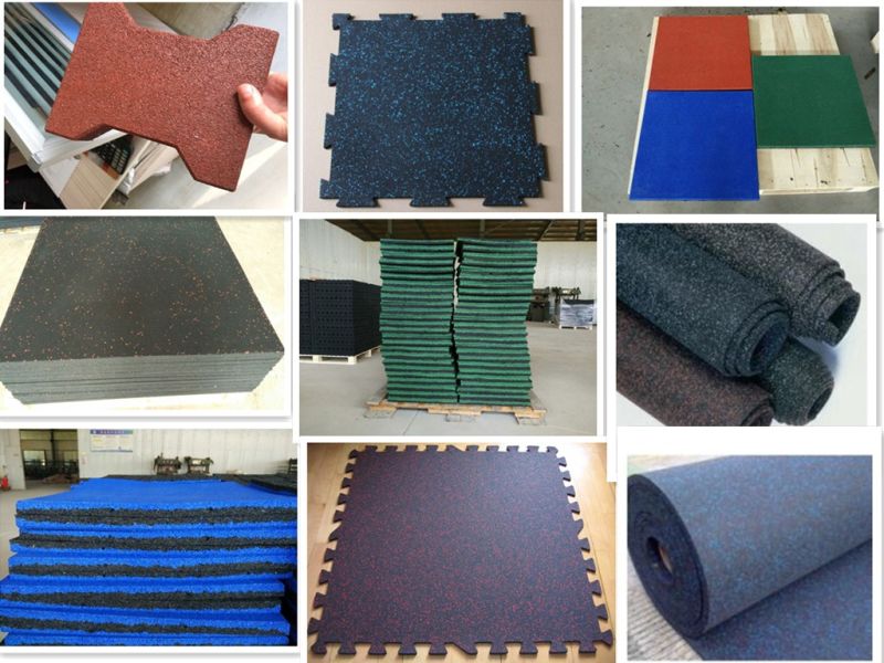 Non-Tox Gym Rubber Floor Mat Used for Swimming Pool