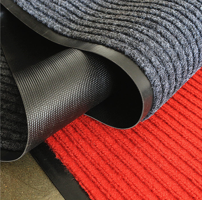 PVC Double Stripe Carpet Rib Roll Carpet Polyester Hotel Hallway Carpet