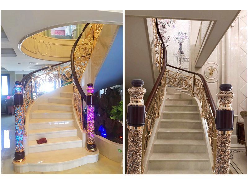 Indoor Aluminum Balustrade Systems for Hotel Lobby Decoration