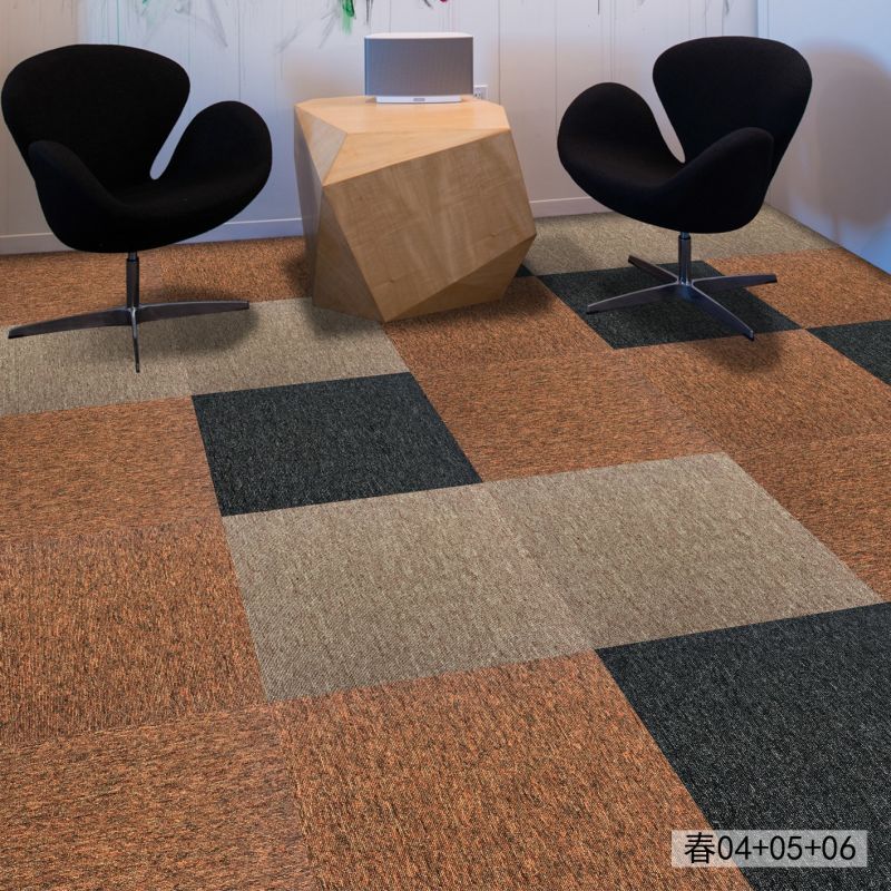Peel and Stick Commercial Carpet Tile, Wrinkle-Resistant Exhibition Plush Carpet Tiles, Square Carpet Tiles Nylon Flooring Tile, Decorative Carpet Tiles
