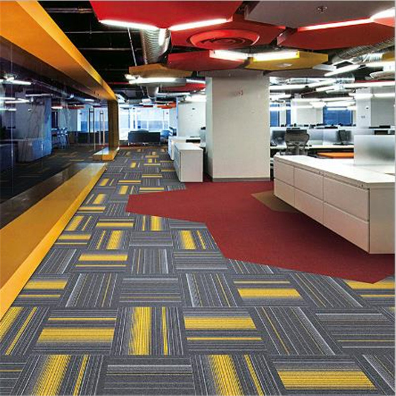 Commercial Usage Office and Hotel Floor Carpet Tiles Customizable Carpet