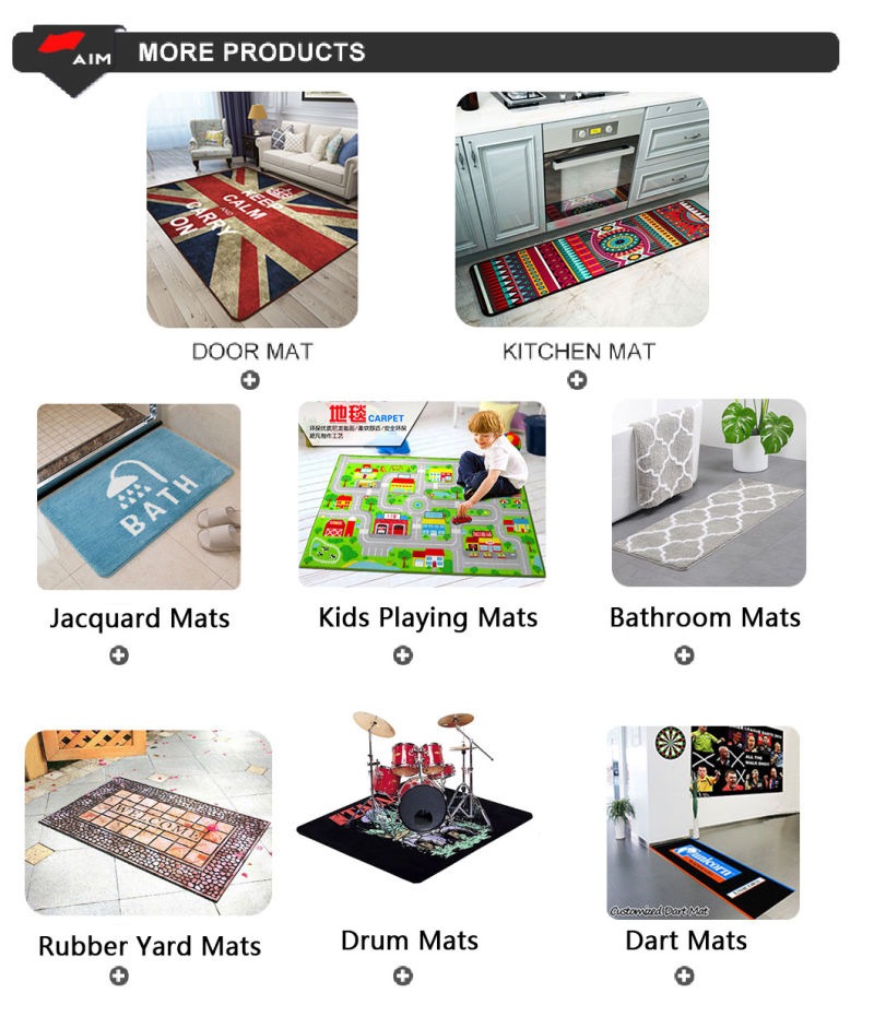 Printed Carpet Soft Rug Non-Slip Floor Door Mat Waterproof Doormat for Bedroom Kitchen Door