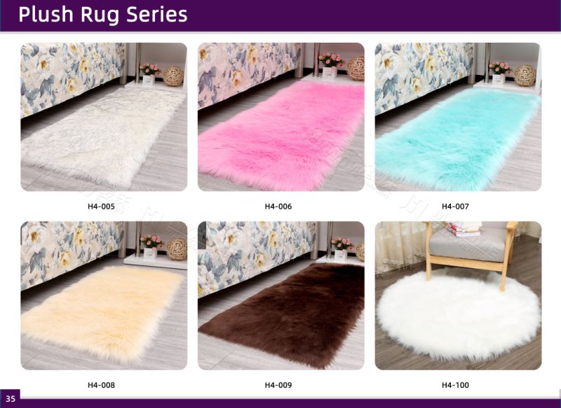 MyWow Bath Mat House Wool Shaggy Plush Silk Carpets