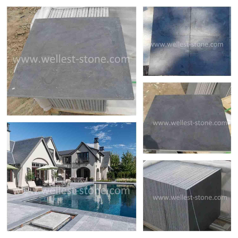 Blue Color Natural Stone Blue Limestone Floor and Wall Tile