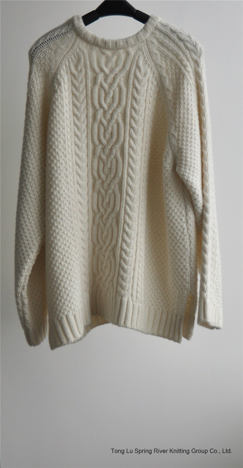 Ladies Winter Patterned Knit Pullover Sweater