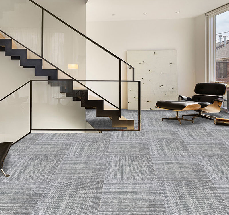 China Popular Office Carpet Tiles 50X50cm Modular Carpet Moden Jacquard Floor Carpet Tiles Commercial Carpet
