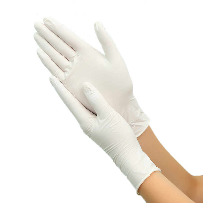 Disposable Industrial Grade Gloves Blue Normal Blue Fingers Textured Nitrile Gloves