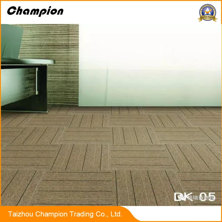 Dk Decorative Commercial Loop Pile 100% PP Removable Carpet Tile 50*50; 100% Polypropylene Square Carpet Tile for Building Floor Decoration Carpet Tile