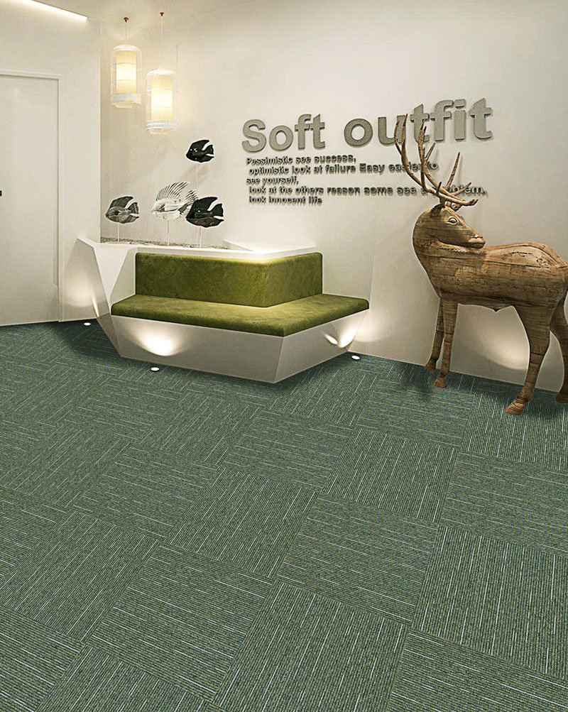Movable Modular Carpet Tiles 50X50cm Soundproof Commercial Carpet Office Carpet Home Hotel Carpet Tiles PP Surface Bitumen Backing for Building Using