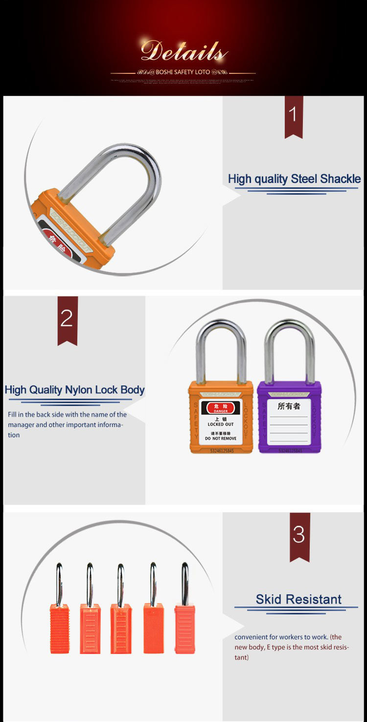 38mm Industrial Lockout Safety Padlock with Master Key