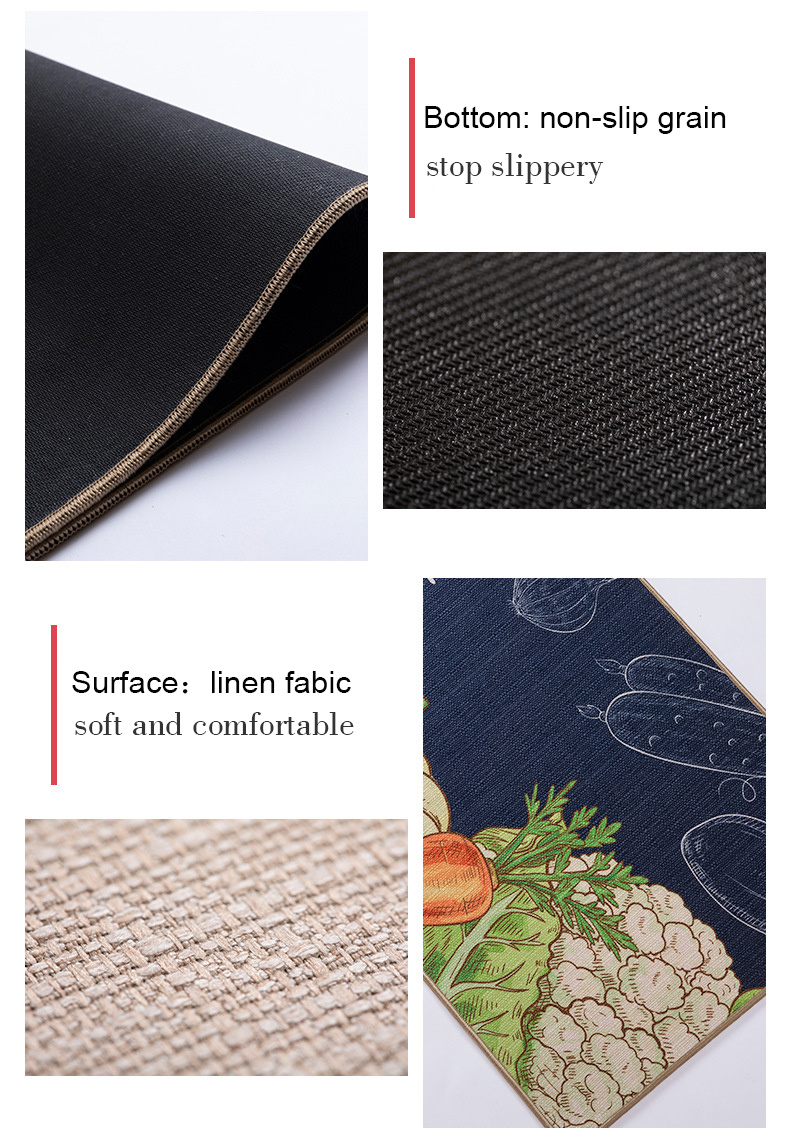 Popular Manufacture Linen Carpet Indoor Mats Anti-Slip Door Mats