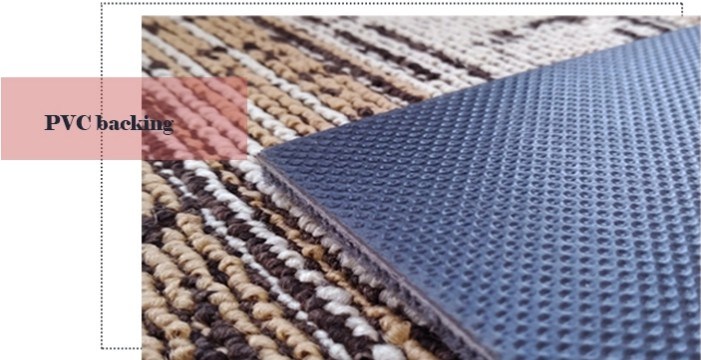 Commercial PP Tufted Loop Pile PVC Backing Carpet Tiles Office Home Carpet