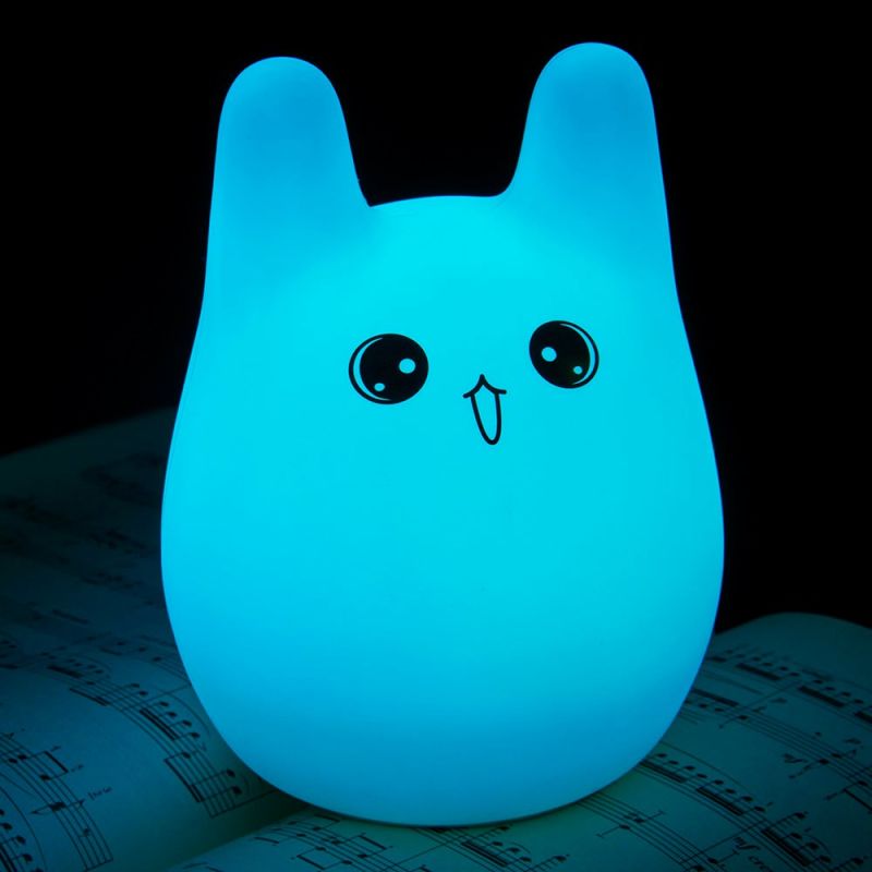 Sensitive Tap Control Remote Rabbit Bunny Night Lamp for Children Room
