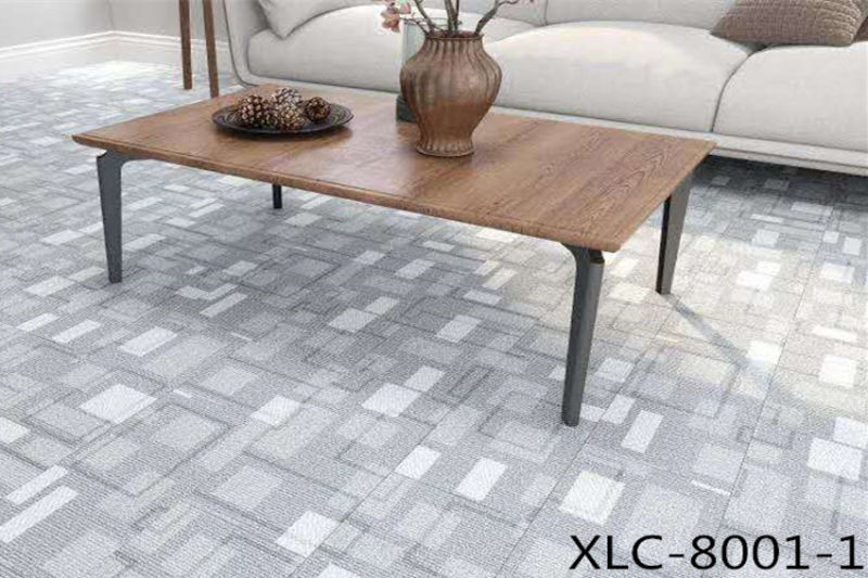 Carpet Pattern Vinyl Interlocking Spc Flooring