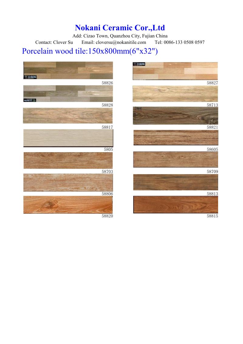 150X800 Porcelain Wood Texture Plank Tile for Floor