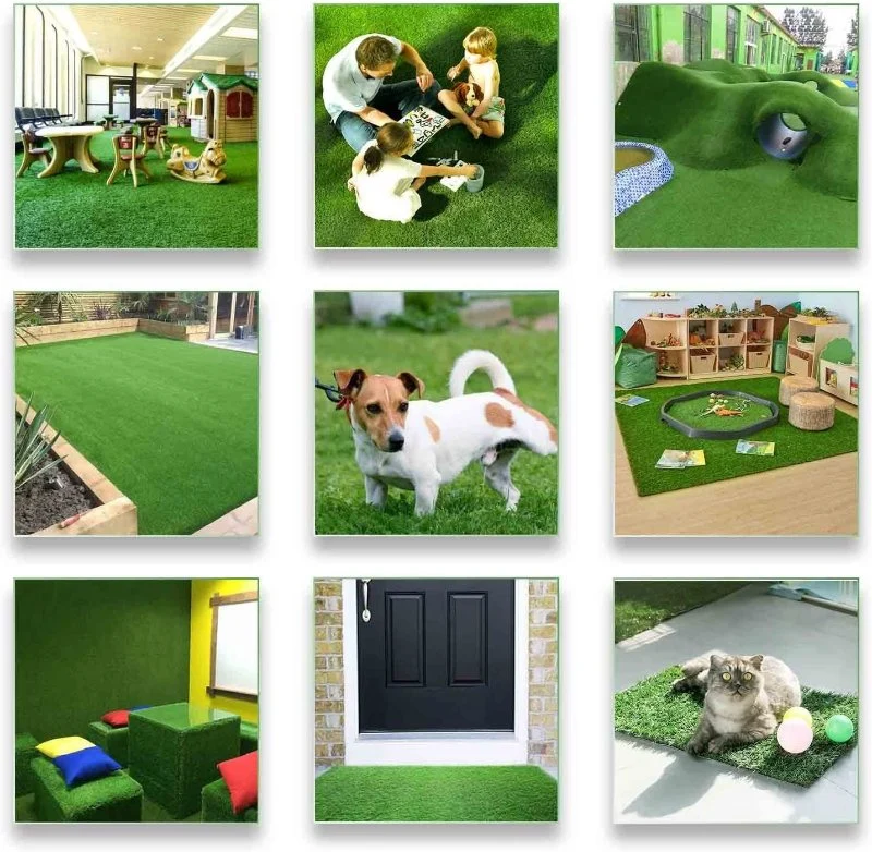 Wholesale Price Fake Green Artificial Grass Lawn Flooring Carpet Synthetic Landscaping Garden Roll Cover Carpet Tiles