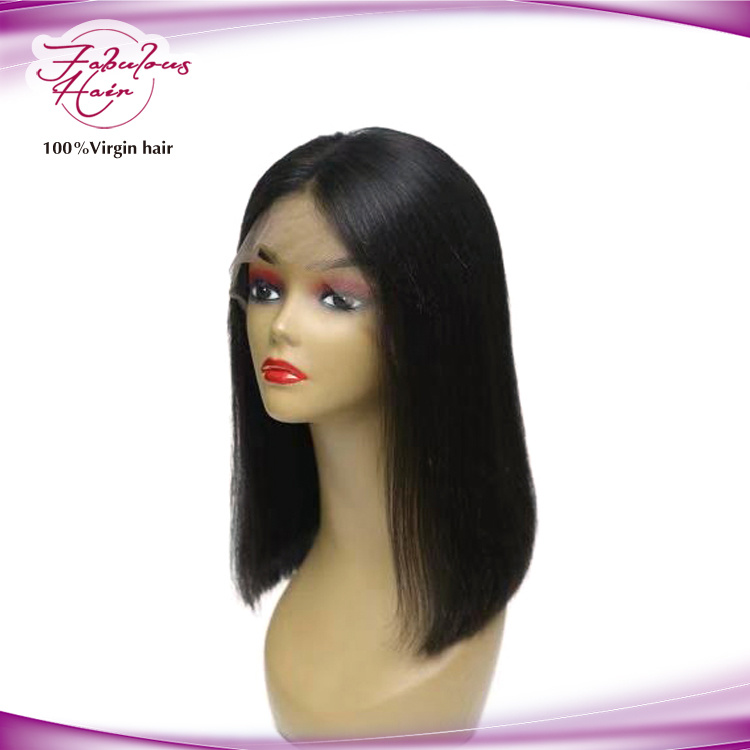 Wholesale Price Hand Made 1b Color Lace Bob Wig Straight