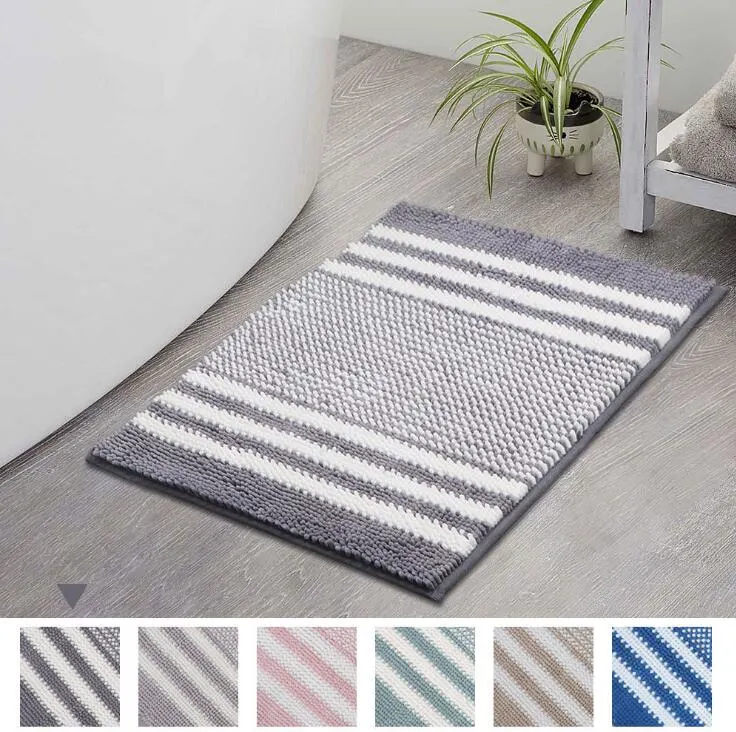 New Fashion Best Non-Slip Angled Jacquard Super Soft Chenille Kitchen Carpet Rug