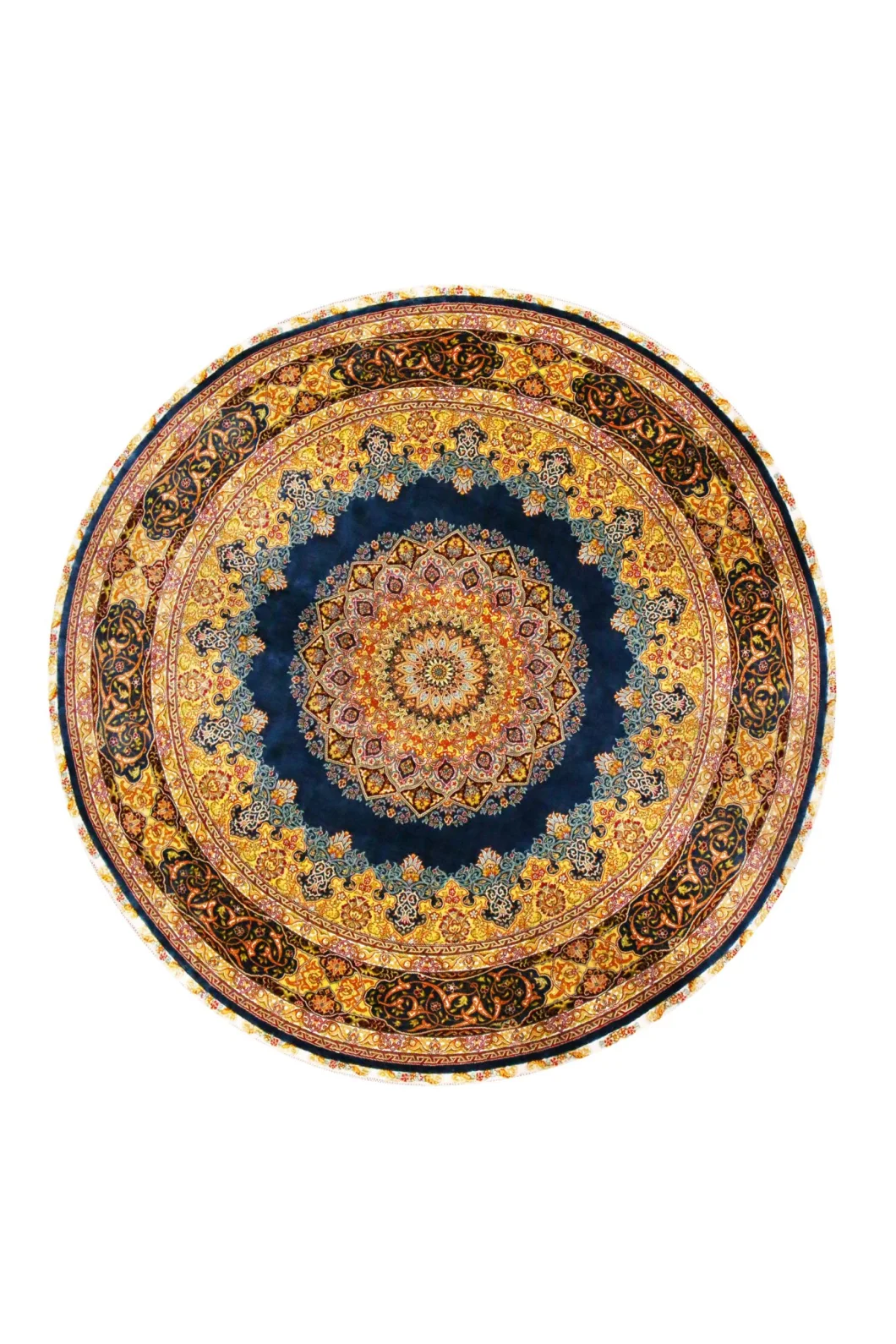 Hand Knotted Round Rugs Made in China Tapes Silk Carpets Rugs (SH-S/C-H-200902)