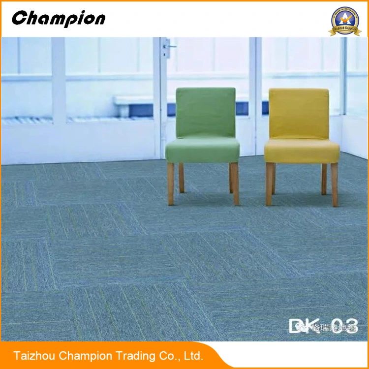Dk Decorative Commercial Loop Pile 100% PP Removable Carpet Tile 50*50; 100% Polypropylene Square Carpet Tile for Building Floor Decoration Carpet Tile