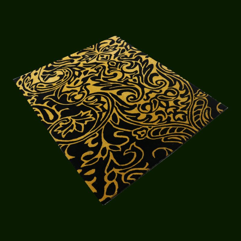 Golden Black Rugs Silk Carpet Floor Carpets