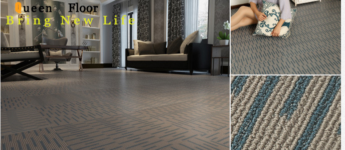 2mm 18"*18" PVC Floor Tiles with Carpet Series