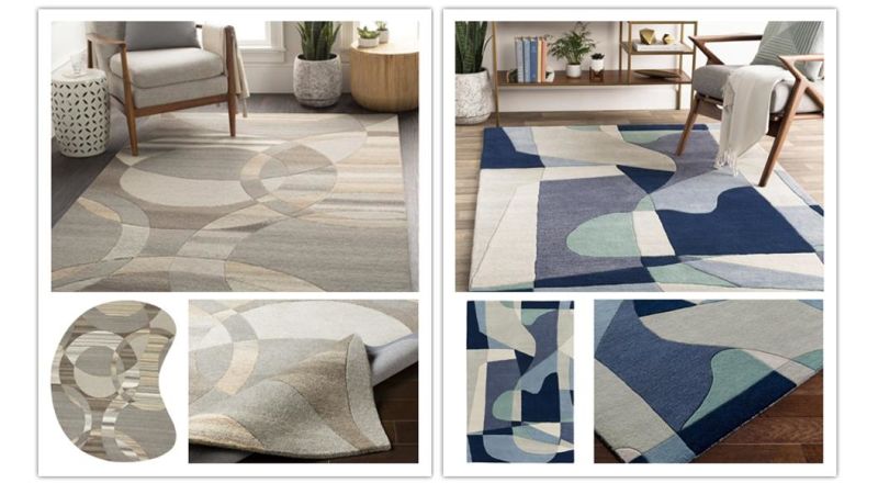 100% Wool Summer Handtufted Area Rug Handmade Wool Floor Carpet