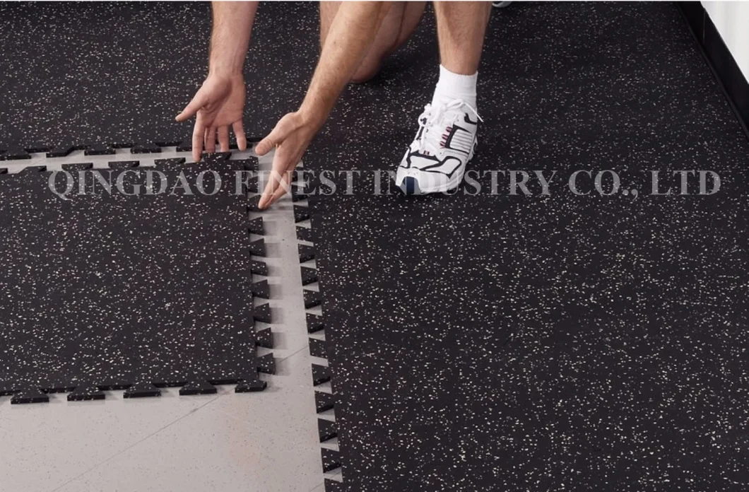 EPDM Stars Interlocking Rubber Carpet Flooring Mat for Sport Area