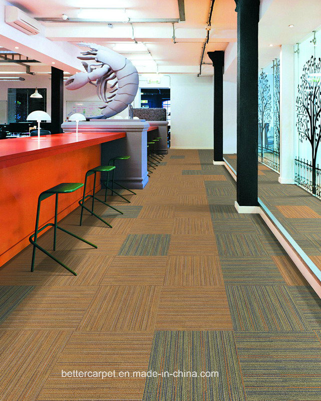 90cm*90cm PP Surface China Home Decorative Carpet Tile for Building Floor