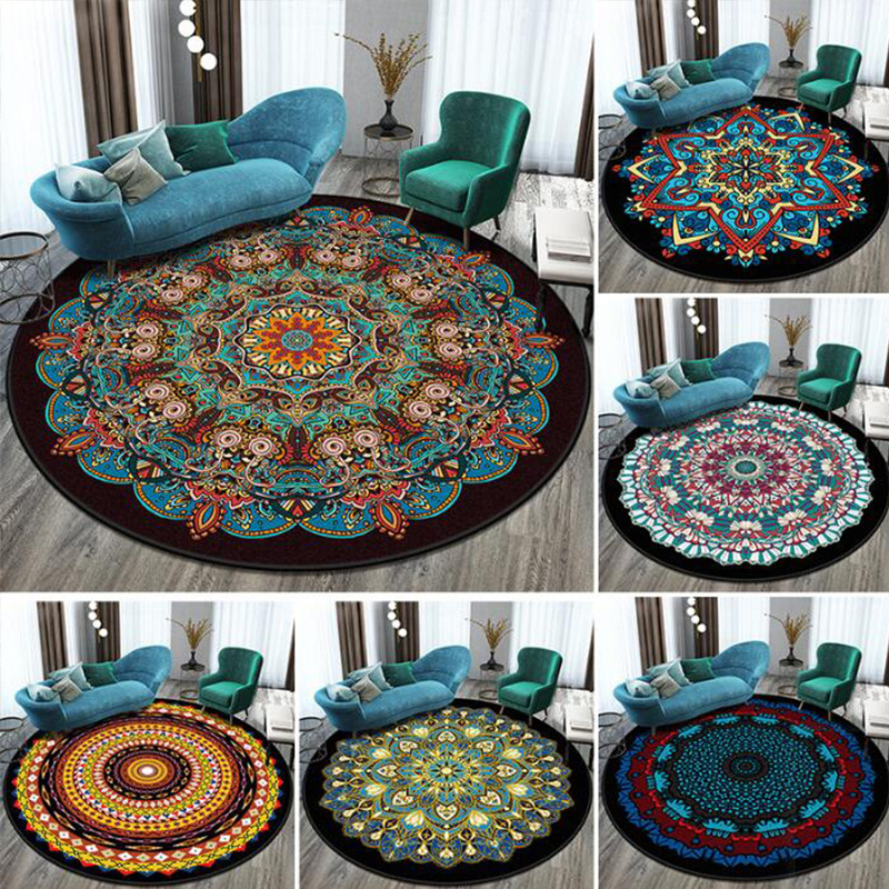 Fade Resistant Persian Style Floor Carpet Thick Traditional Living Room Rugs