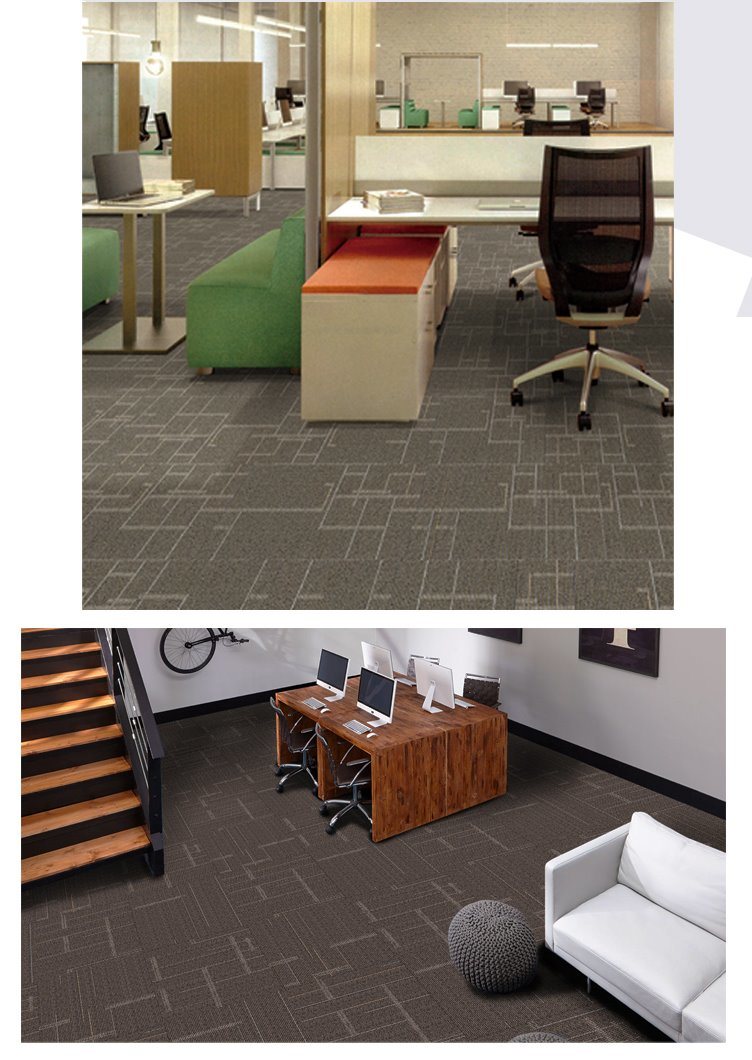 Square Size Type Commercial Modern Carpet Tiles for Office