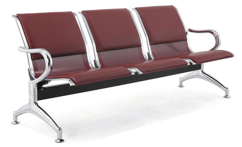 Reddish Brown Color Modern Salon Waiting Room Chair Manufacturer Supply