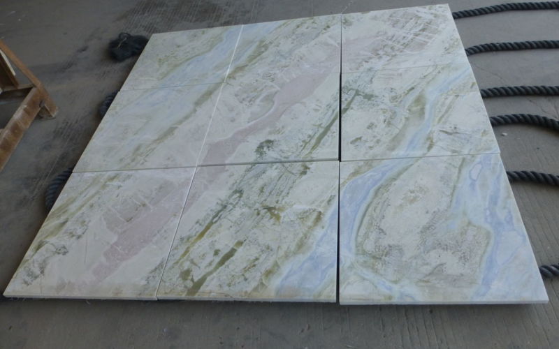 Blue Jade Marble Slab, Natural Blue Marble Stone, Onyx for Tiles&Countertop