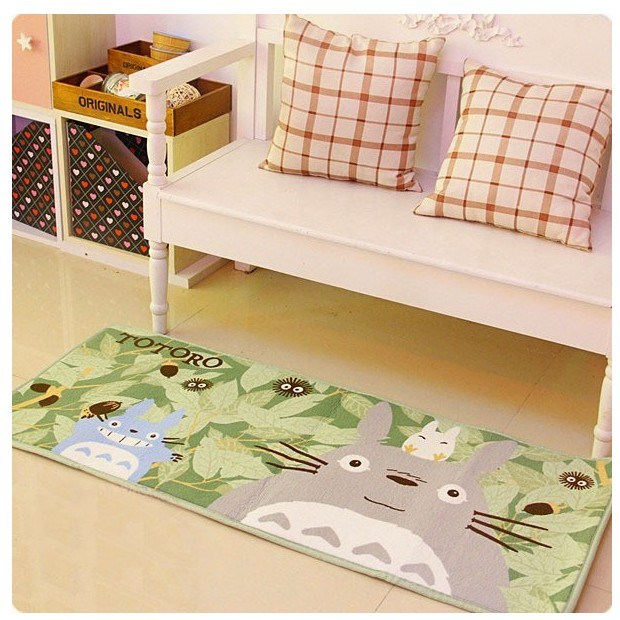 Totoro Carpet Coral Velvet Mat Children's Cartoon Rug