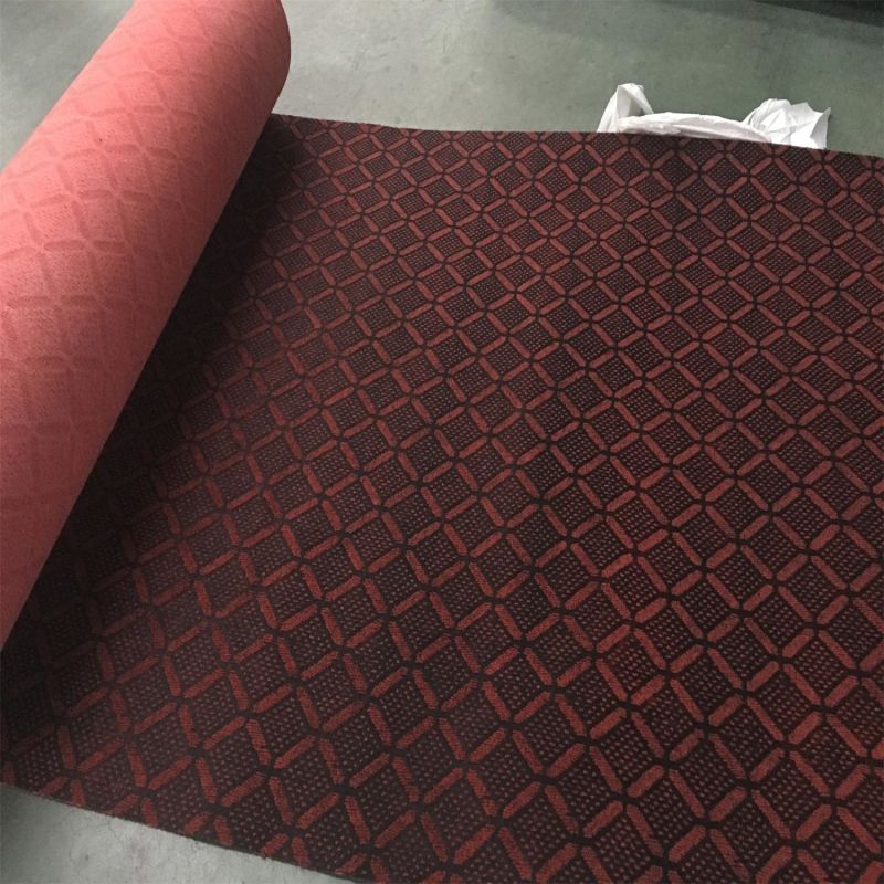 Needle Punched Polyester Double Color Velour Jacquard Carpet