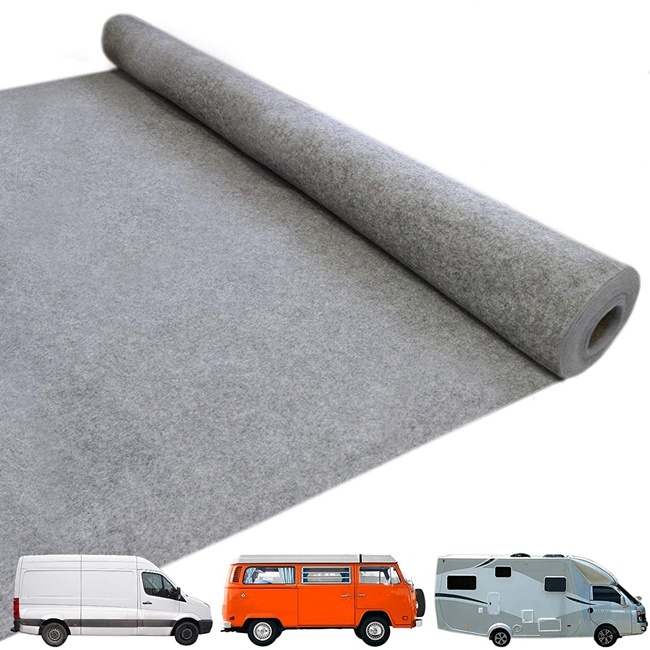 High Stretch 4-Way Stretch Campervan Wall Ceiling Lining Carpets for Caravan / Motorhome / Truck Accessories