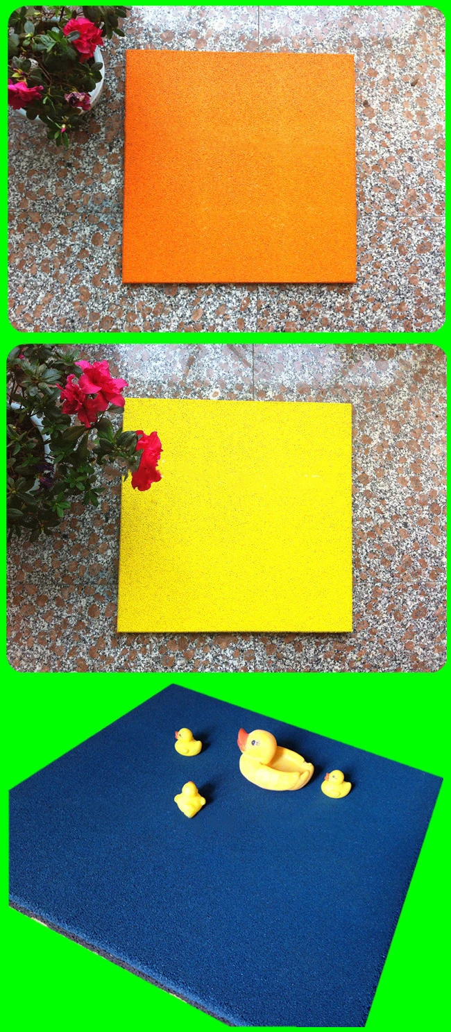 Outdoor Playground Rubber Backing Commercial Carpet Floor Tiles, Gym Rubber Tile