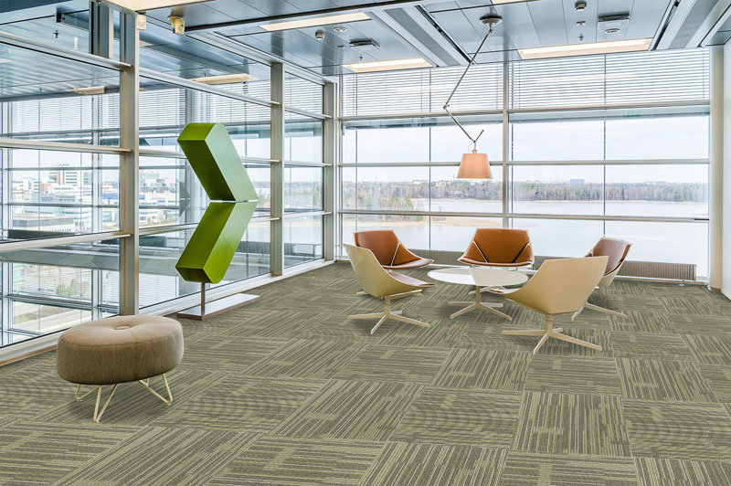 Stripe Modular Carpet Tiles 50X50cm Office Commercial Hotel Home Carpet Factory Wholesale PP Surface PVC Backing for Indoor Using Carpet