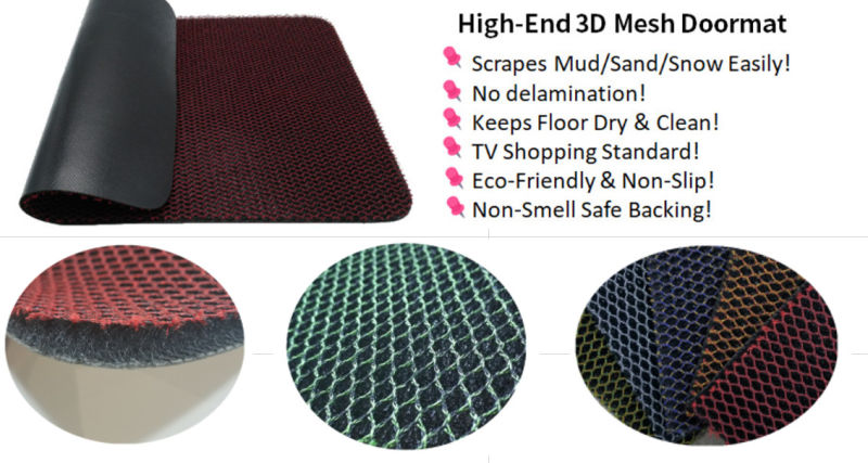 China New Design Outdoor Anti Slip Printing Elastic Silk Mat Mesh Mat