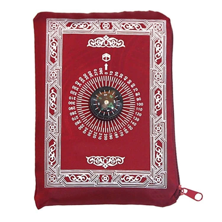 Pocket Muslim Prayer Mat Travel Prayer Carpet with Compass
