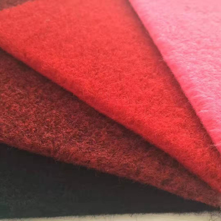 Colorful 100% Polyester Needle Punched Red Velour Plain Design Event Ceremony Carpet