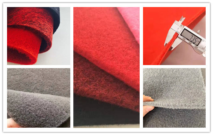 Colorful 100% Polyester Needle Punched Red Velour Plain Design Exhibition Carpet