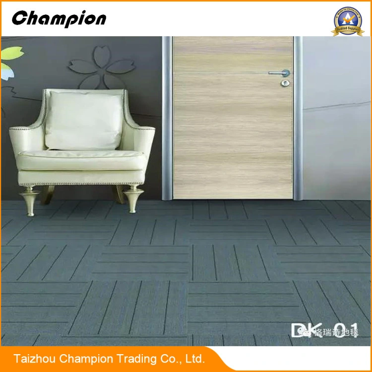 Dk Decorative Commercial Loop Pile 100% PP Removable Carpet Tile 50*50; 100% Polypropylene Square Carpet Tile for Building Floor Decoration Carpet Tile