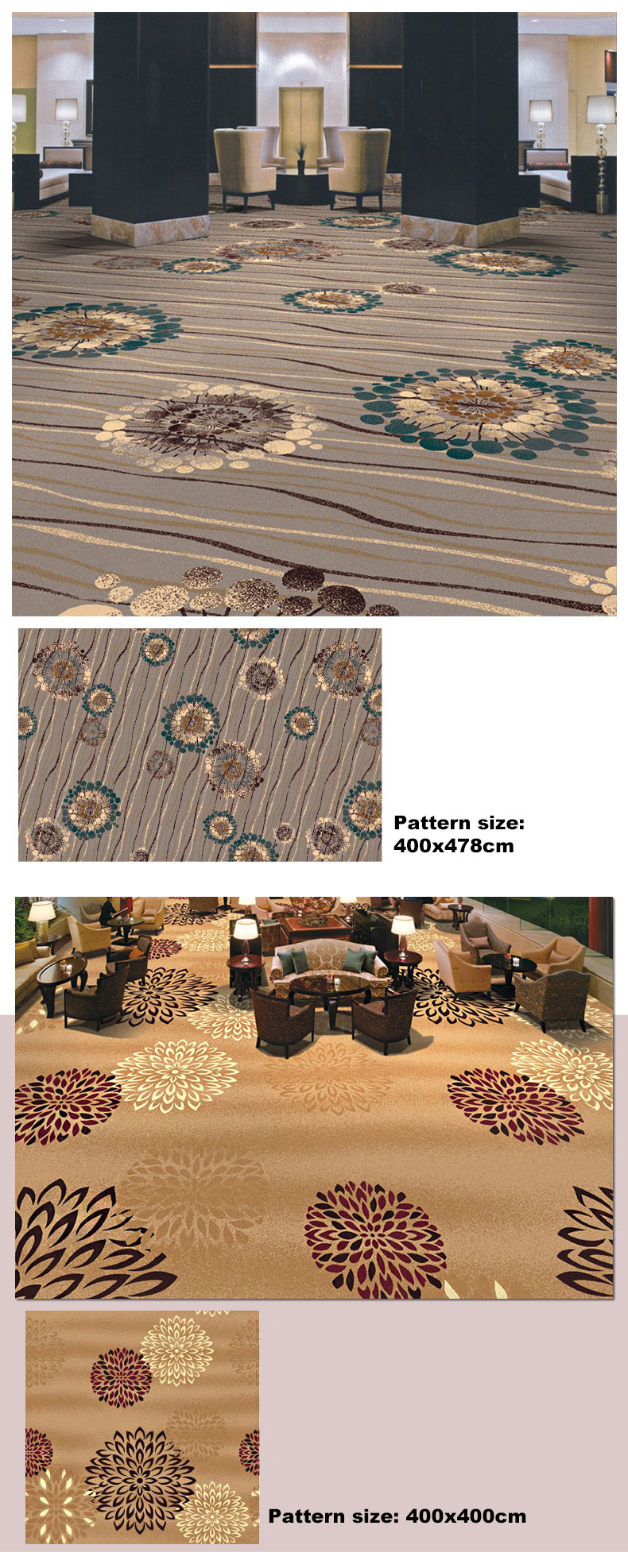 Factory Price Nylon Flowers Printing Rug Home Rugs Floor Carpet Hotel Carpets