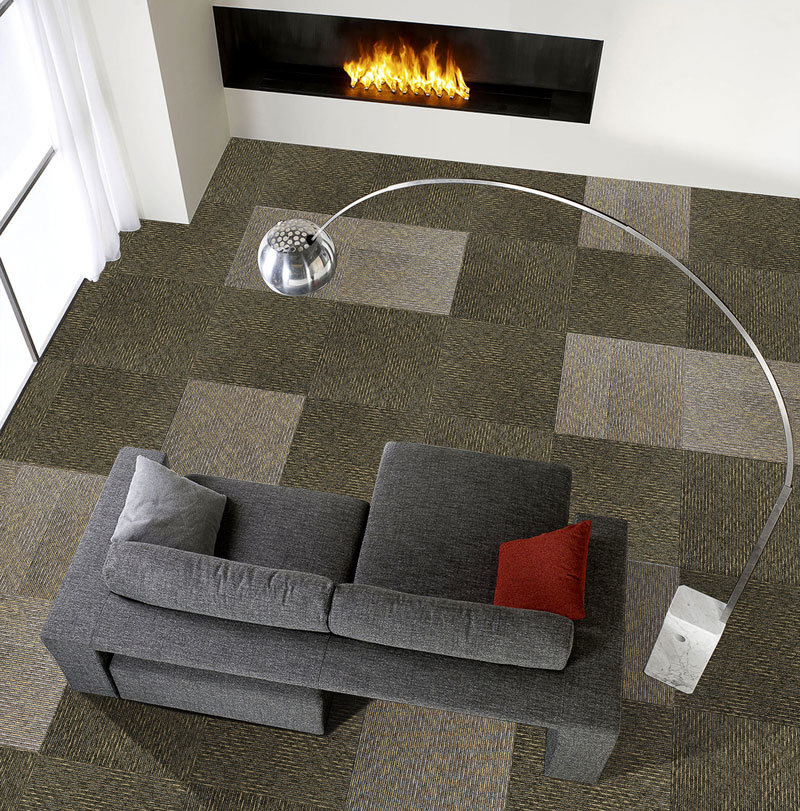 Modular Carpet Commercial Carpet Tiles 50X50cm Hotel Carpet PP Surface Bitumen+Thick Nonwevens Backing Cinema Use