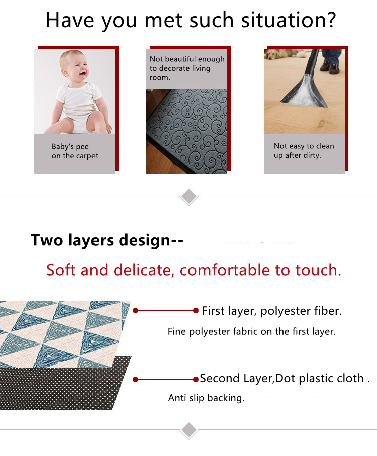 Modern Home Anti-Slip Custom Area Rug Bedroom Carpet